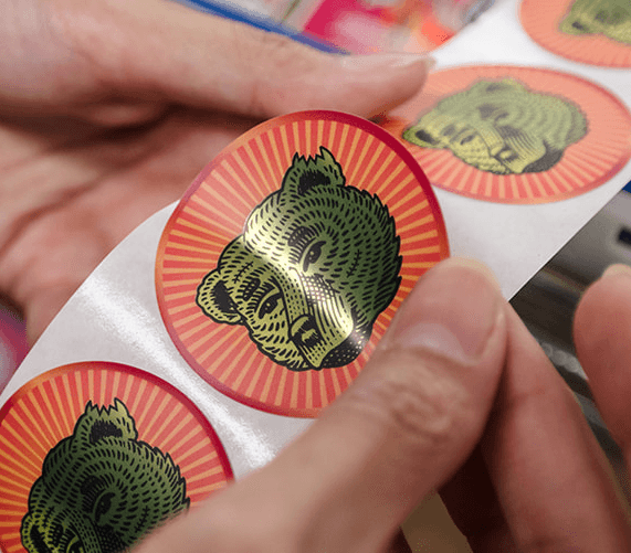 Printed label sample